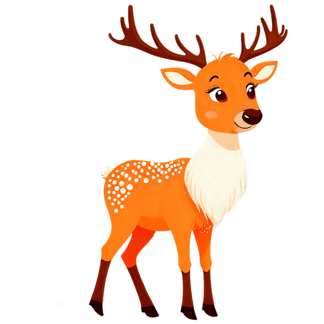 Free transparent PNG: Cute Cartoon Elk Illustration for Nursery Decor and Kids' Crafts