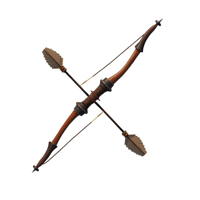 Free transparent PNG: Elven Bow and Arrows PNG with Transparent Background for Fantasy Art and Crafting