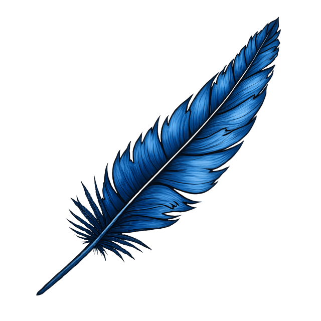 Free transparent PNG: Blue Jay Feather with Sharp Stripe Pattern PNG Clipart  Unique Design Element for Projects