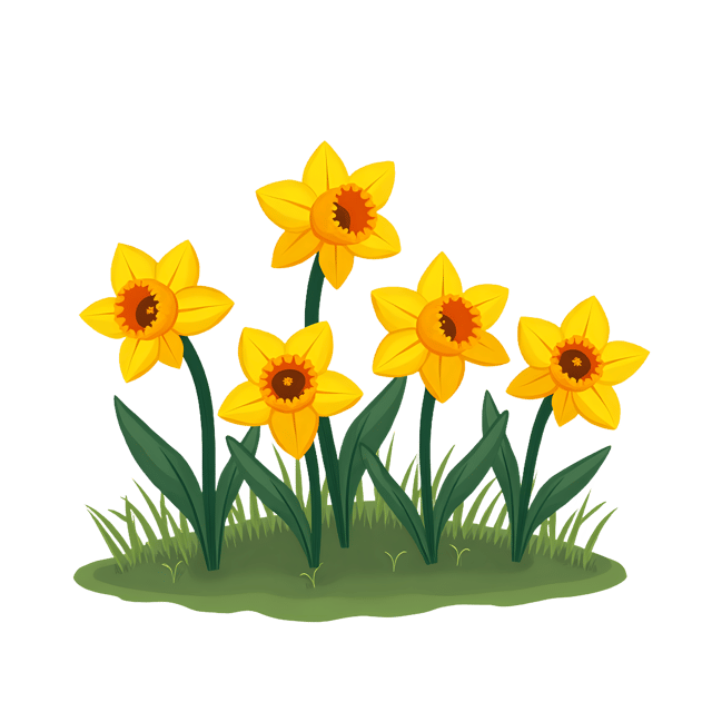 Free transparent PNG: Yellow Daffodils PNG with Transparent Background for Floral Design and Clipart