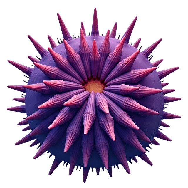 Free transparent PNG: Elegant Purple Sea Urchin Clipart with Transparent Background