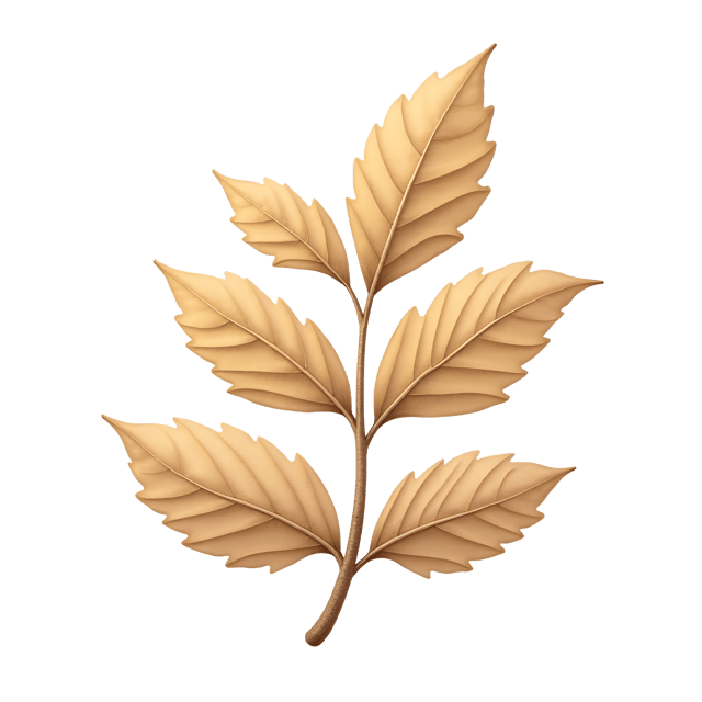 Free transparent PNG: Dry Leaf Clipart in Warm Neutrals with Subtle Texture