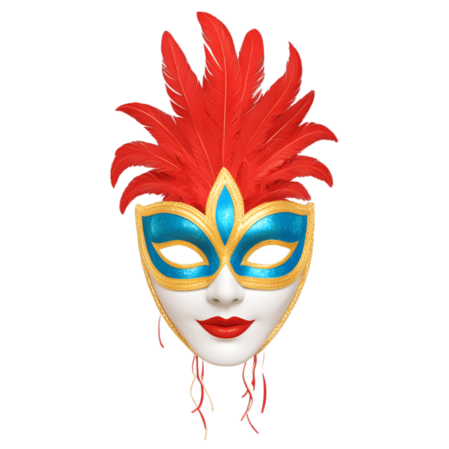 Free transparent PNG: Brazilian Carnival Mask Transparent PNG for Festive and Cultural Art