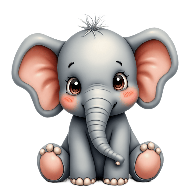 Free transparent PNG: Cute Woolen Elephant PNG with Transparent Background for Crafting and Decor