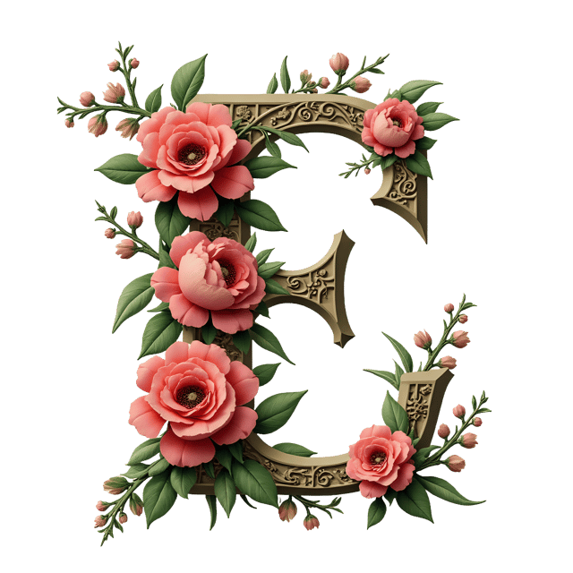 Free transparent PNG: Floral Letter of Alphabet PNG Clipart  Perfect for Design Projects  Decor