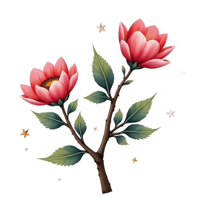 Free transparent PNG: Bloom with Stars and Moon Phases  Free Nature Clipart PNG Download