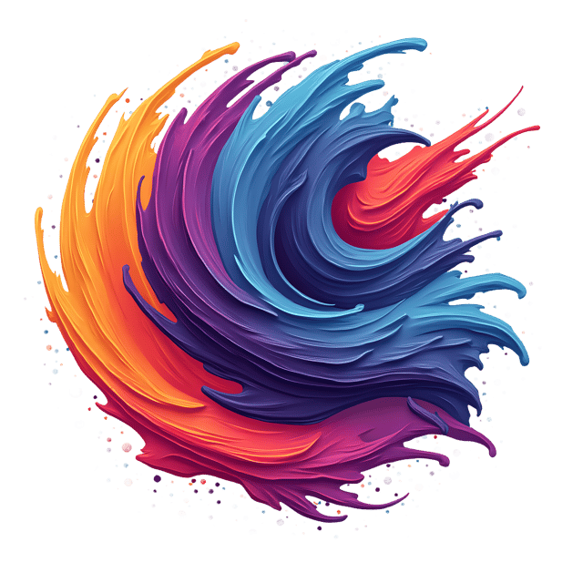 Free transparent PNG: Swirling Paint Pattern with Neon Streaks  Modern Art Clipart, free download png