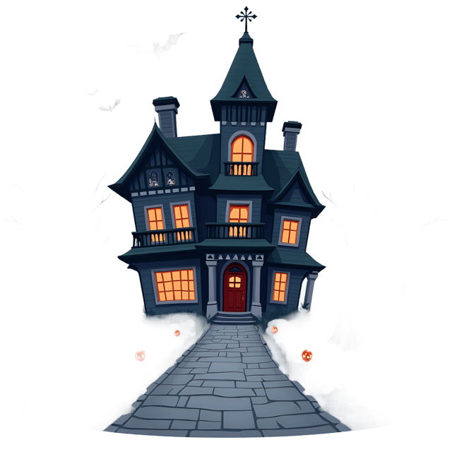 Free transparent PNG: Spooky Mansion  Haunted House Clipart, free downloadable png