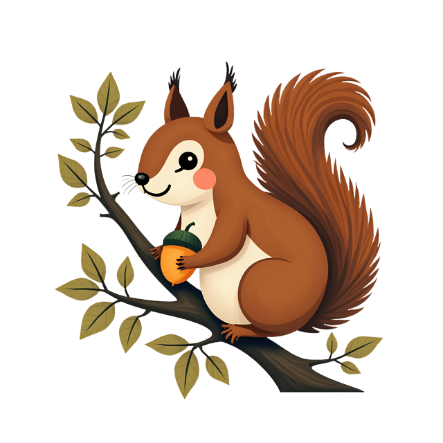 Free transparent PNG: Squirrel with Acorn PNG Transparent Background