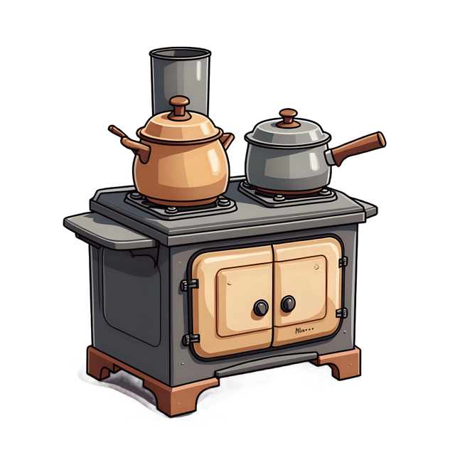 Free transparent PNG: Vintage Cartoon Stove PNG Clipart  Perfect for Retro Kitchen Themes and Crafts