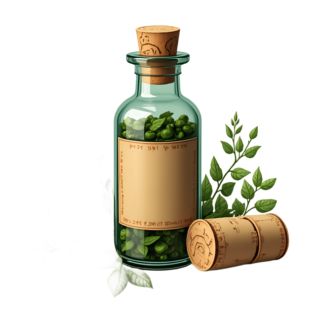 Free transparent PNG: Corked Herb Bottle PNG Clipart  Perfect for Home Décor  Craft Projects