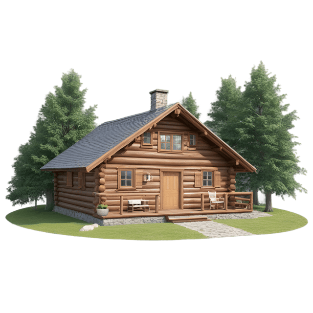 Free transparent PNG: Woodsy Forest Cabin PNG Transparent Background for Nature and Home Decor