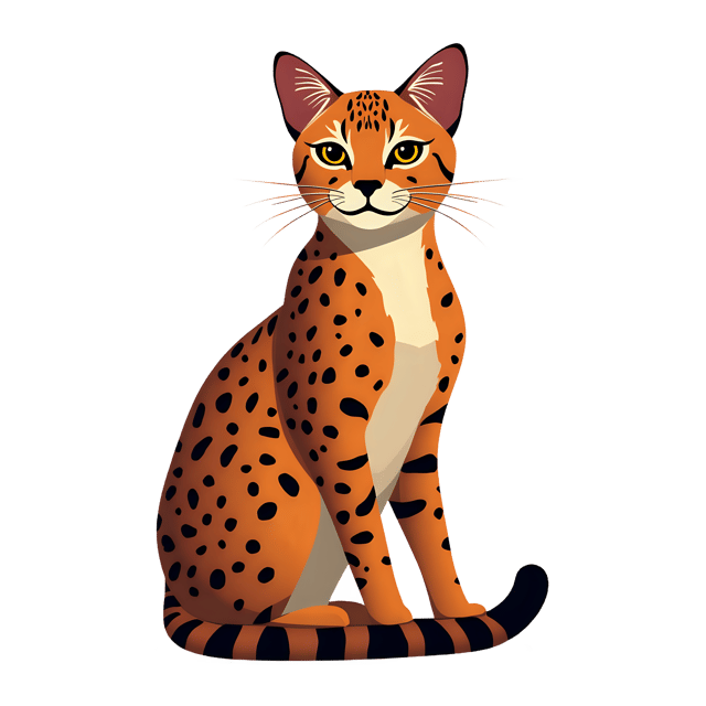 Free transparent PNG: Savannah Cat PNG Clipart  Unique Feline Design for Projects  Crafts