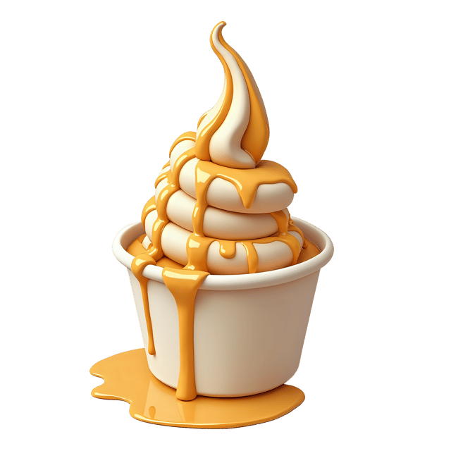Free transparent PNG: Twist Soft Serve with Caramel Drizzle  Dessert Clipart, free download png