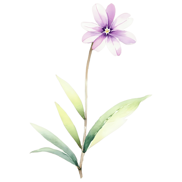Free transparent PNG: Watercolor Phlox Flower Transparent PNG – Gentle Illustration for Crafts & Design