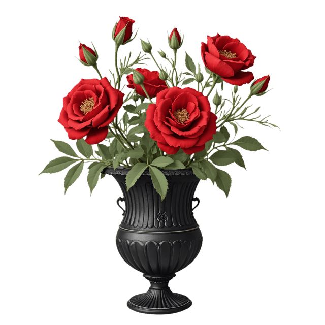 Free transparent PNG: Victorian Gothic Vase  Elegant Floral Design Clipart, free transparent png download