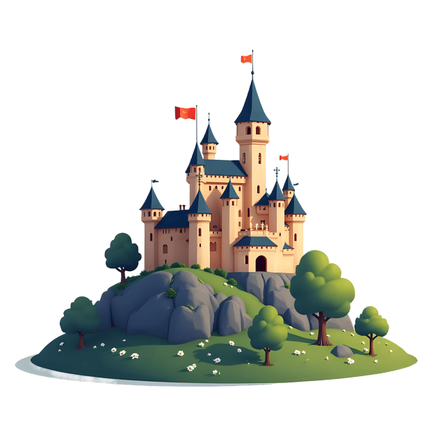 Free transparent PNG: Medieval Castle Hill PNG Transparent Background for Art and Design Projects