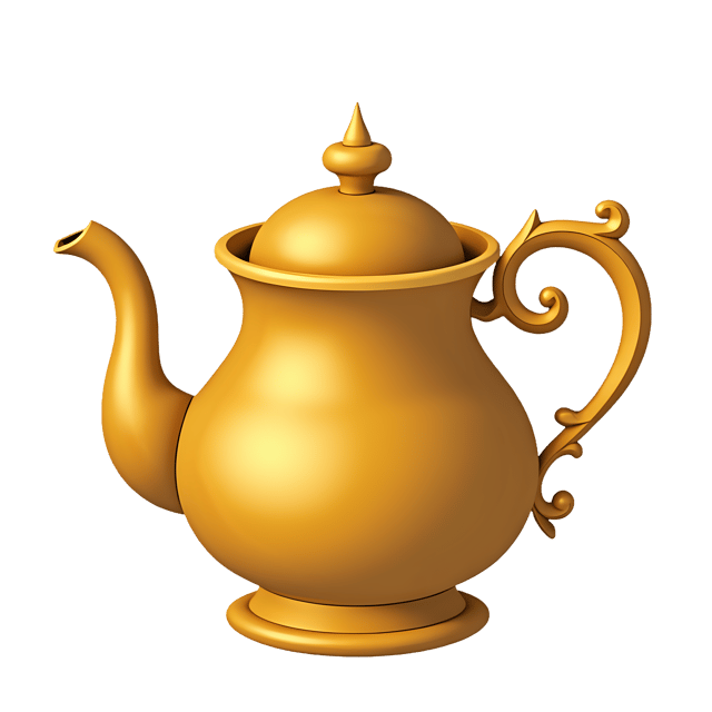 Free transparent PNG: Golden Teapot PNG with Transparent Background for Elegant Tea Pot Clipart