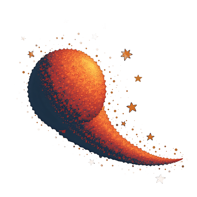 Free transparent PNG: Crocheted Comet with Star Tail PNG for Crafting and Decor