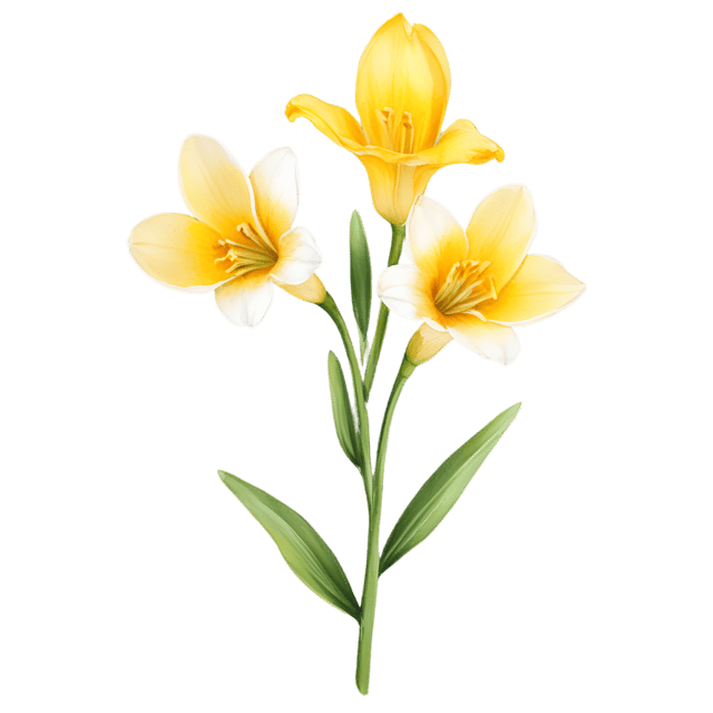 Free transparent PNG: Freesia Flower PNG with Transparent Background for Floral Design and Crafts