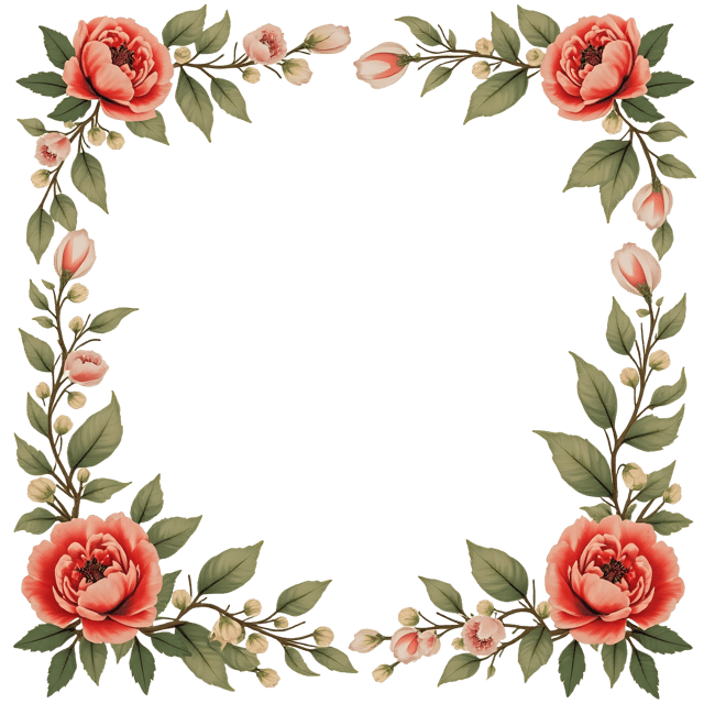 Free transparent PNG: Botanical Border Frame PNG Clipart  Perfect for Nature-Inspired Designs  Crafts