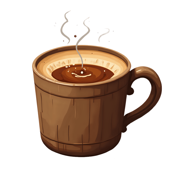 Free transparent PNG: Coffee with Caramel in Rustic Mug  Free PNG Download