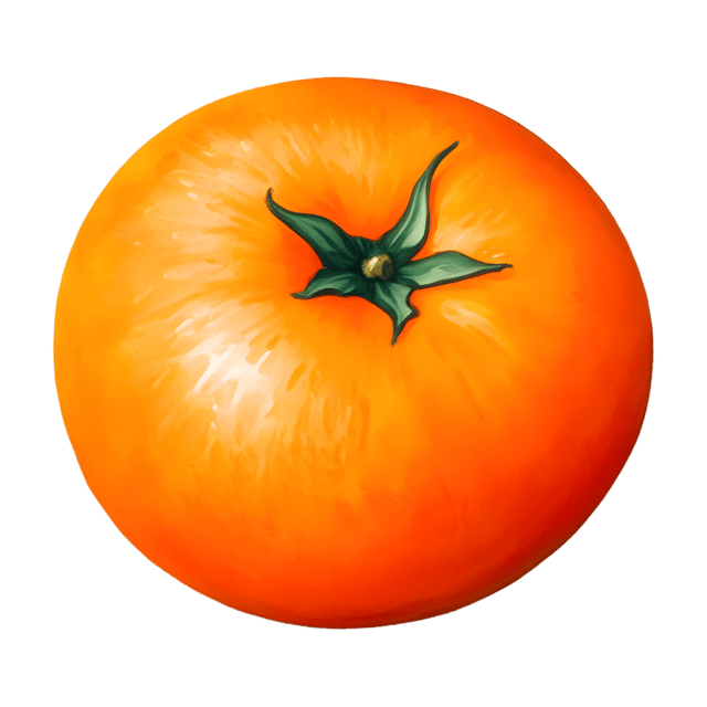 Free transparent PNG: Round Fiery Orange Fruit PNG with Transparent Background for Design Projects