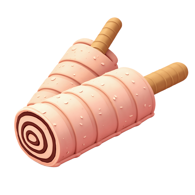 Free transparent PNG: Rolled Ice Cream with Wafer Sticks  Dessert Clipart, free download png