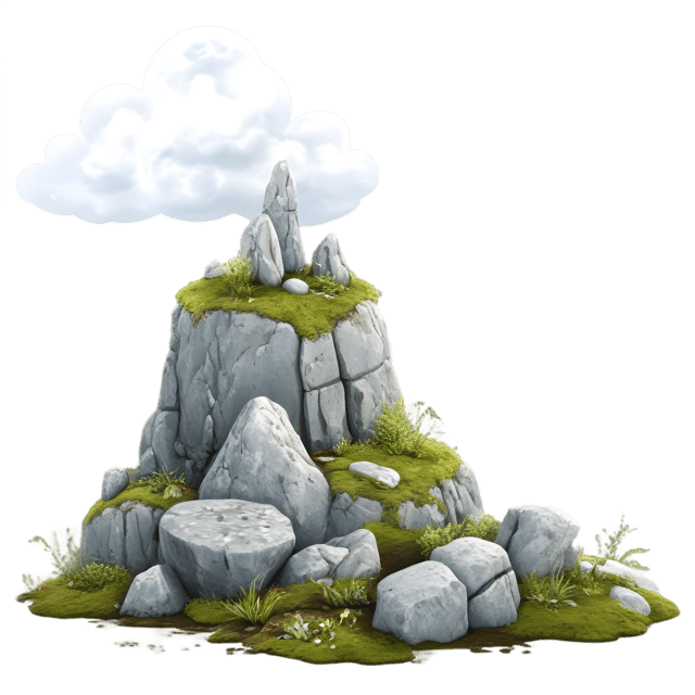 Free transparent PNG: Rocky Terrain with Lichen and Moss PNG Transparent Background