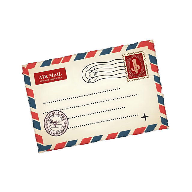 Free transparent PNG: Vintage Air Mail  Classic Dotted Ink Shadow Design, free png download