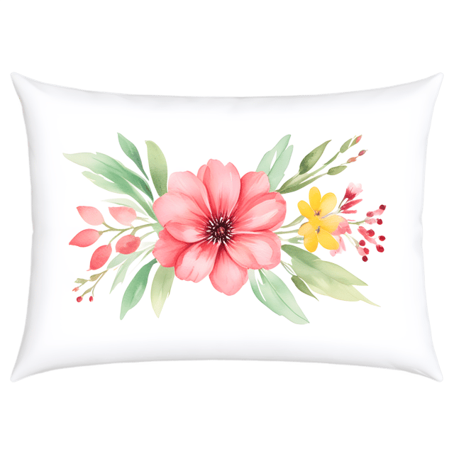 Free transparent PNG: Floral Pillow PNG with Transparent Background for Modern Decor