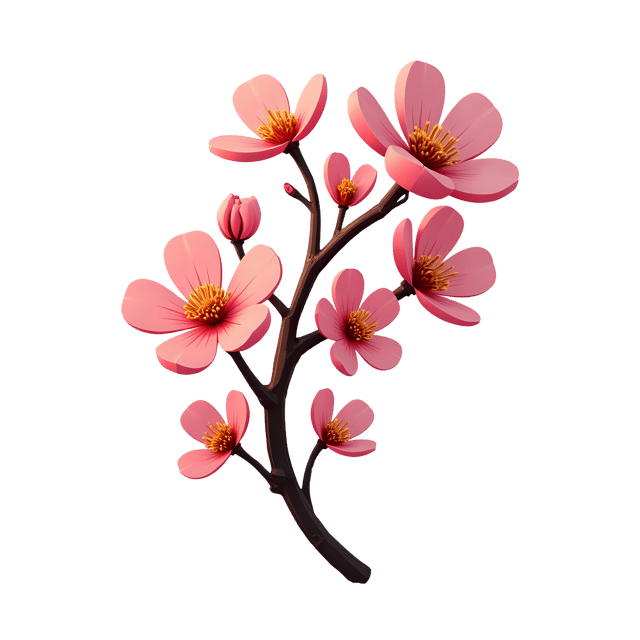Free transparent PNG: Bloom Cluster with Twig and Bark  Nature Clipart, free download png