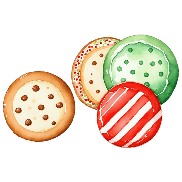 Free transparent PNG: Watercolor Christmas Cookie Transparent PNG – Gentle Illustration for Decor and Crafts