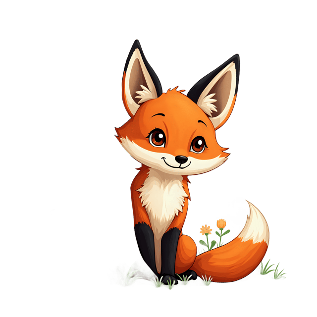 Free transparent PNG: Curious Fox PNG Doodle with Transparent Background