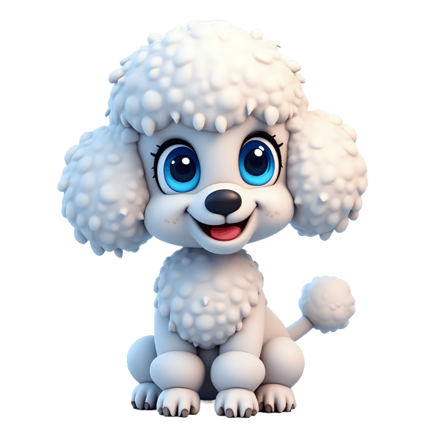 Free transparent PNG: White Poodle with Curly Fur PNG Image with Transparent Background