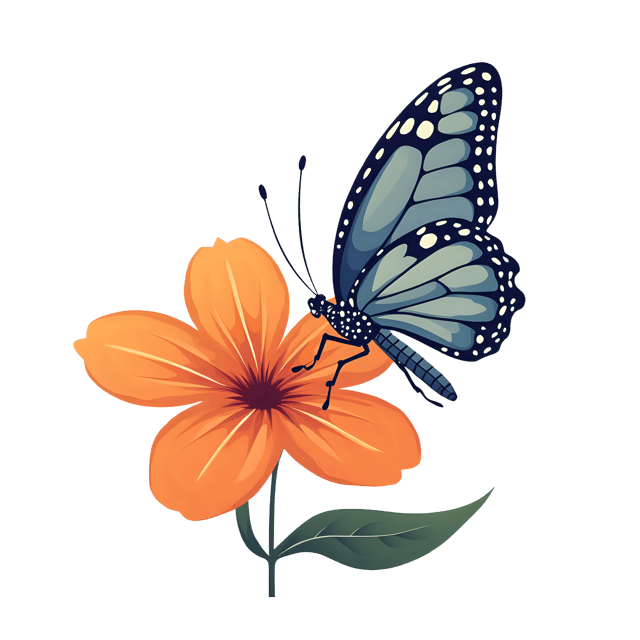 Free transparent PNG: Butterfly on Flower  Nature Clipart, free transparent png download
