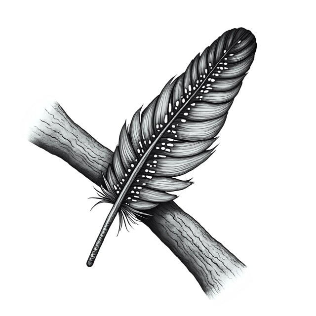 Free transparent PNG: Speckled Wing Feather on Rough Bark  Nature Clipart, free transparent png download