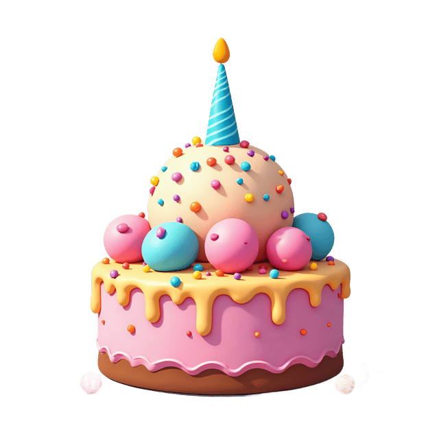 Free transparent PNG: Birthday Cake with Ice Cream and Pastel Drizzle  Party Clipart, free downloadable png