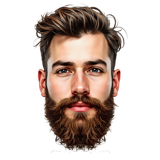 Free transparent PNG: Bearded Hipster Portrait PNG Clipart  Ideal for Artistic Designs  Creative Projects