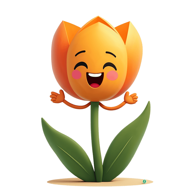 Free transparent PNG: Happy Cartoon Tulip  Cute Kids Clipart, free transparent png download