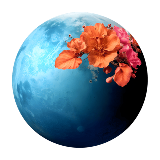 Free transparent PNG: Floral Mercury Planet PNG with Transparent Background
