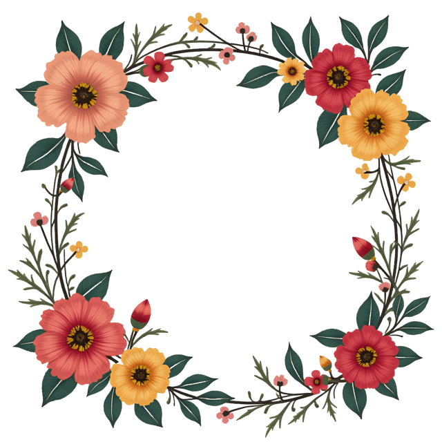 Free transparent PNG: Floral Embroidery Frame PNG Clipart  Elegant for Crafts  Decor