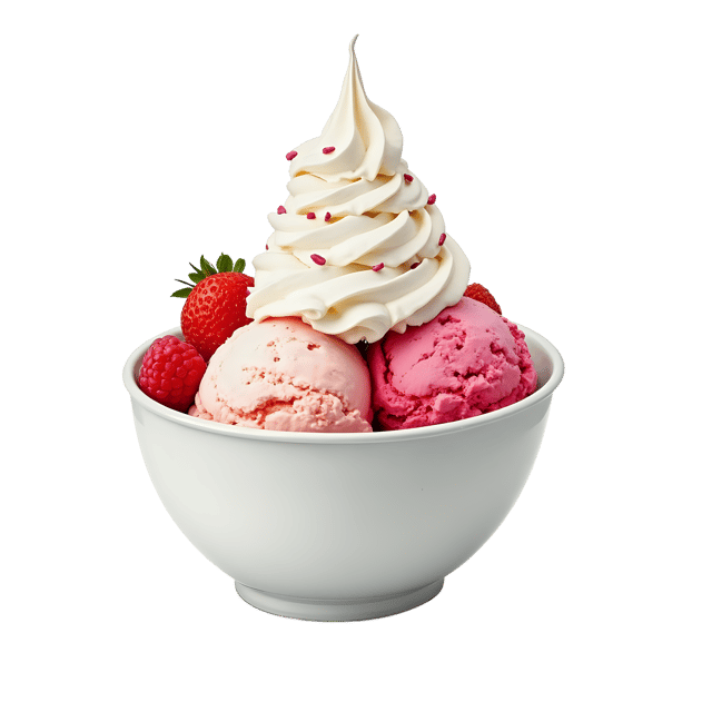 Free transparent PNG: Ice Cream Bowl with Whipped Cream  Dessert Clipart, free download png