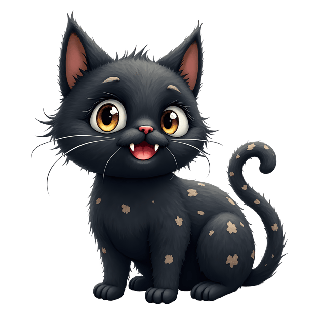 Free transparent PNG: Spotted Black Cat  Feline Clipart, free downloadable png