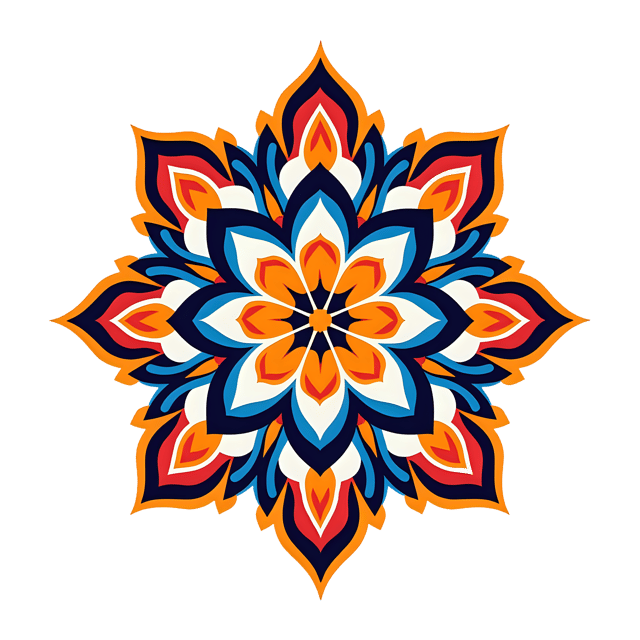 Free transparent PNG: Tribal-Style Petals with Dot Borders  Free PNG Download