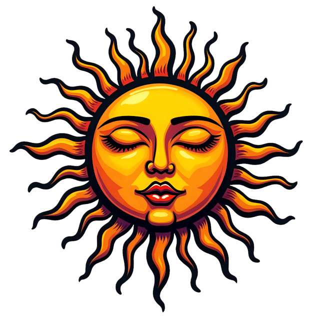 Free transparent PNG: Vintage Sun with Face PNG Clipart  Ideal for Illustration and Design