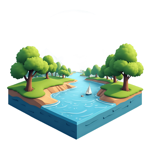 Free transparent PNG: Riverbank Diorama PNG Clipart  Ideal for Nature Scenes  Educational Displays