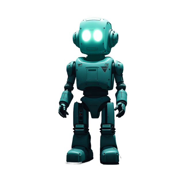Free transparent PNG: Robot Glowing in Dark Room  Futuristic PNG, Free Download