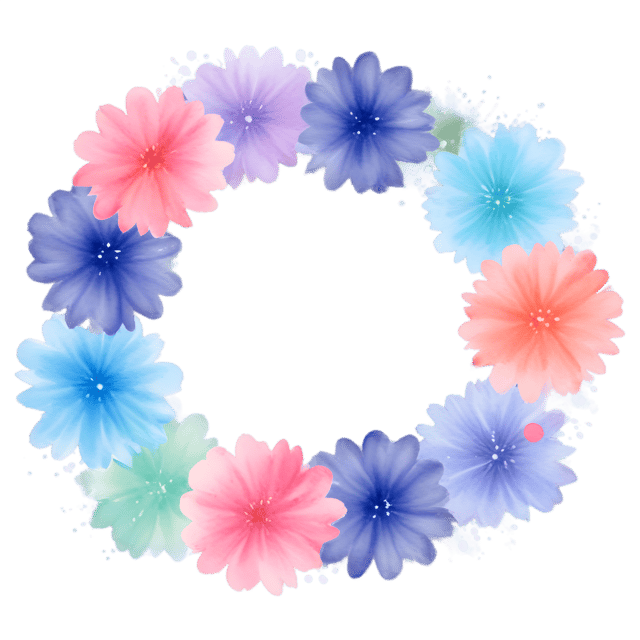 Free transparent PNG: Serene Void with Whimsical Color Bursts PNG Design