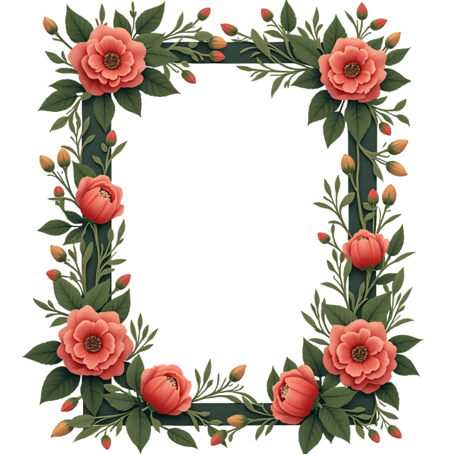 Free transparent PNG: Vintage Garden Frame PNG Clipart  Perfect for Decor and Design Projects